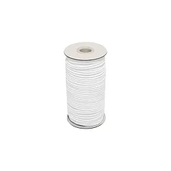 Guma, guma guľatá klobučnícka biela 4 mm, metráž