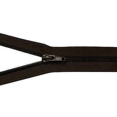 Zip spirálový, dělitelný, 5mm, délka 80 cm, hnědý