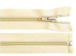 Zip spirálový, dělitelný, 5mm, délka 80 cm, světle béžový