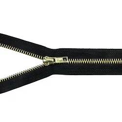 Kovový zips, nedeliteľný, 5 mm, dĺžka 16 cm, čierny