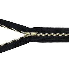 Kovový zips, nedeliteľný, 5 mm, dĺžka 16 cm, čierny