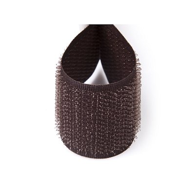 Suchý zip 30mm hnědý, metráž, háčky