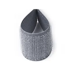 Suchý zip 20mm šedý, metráž, háčky