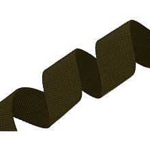 Polyesterový popruh 20 mm khaki, galantéria, brokát