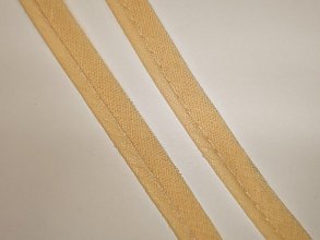 Paspulka bavlněná, výpustek 12 mm, broskvová světlá, metráž