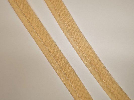 Paspulka bavlněná, výpustek 12 mm, broskvová světlá, metráž