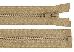 Kostený zips, deliteľný, 5 mm, dĺžka 35 cm, krémový