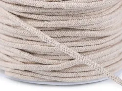 Šňůra macrame, 4mm - režná, metráž