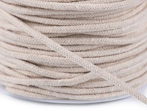 Šňůra macrame, 4mm - režná, metráž