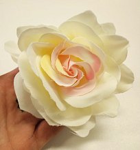 Čajová ruža 9 cm, textilná dekorácia, kvetina