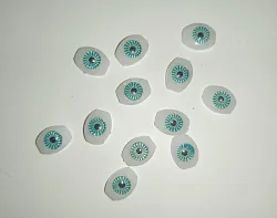 Hračkárske oči, samolepiace 6x8 mm, modrá dúhovka, čierna bábika