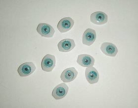 Hračkárske oči, samolepiace 6x8 mm, modrá dúhovka, čierna bábika
