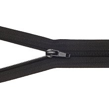 Zip spirálový, dělitelný, 5mm, 35 cm délka, černý
