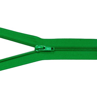 Zip spirálový, dělitelný, 5mm, 40 cm délka, zelený