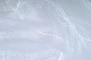 Organza bílá, středně tuhá, dekorační, látka, metráž šíře 150 cm
