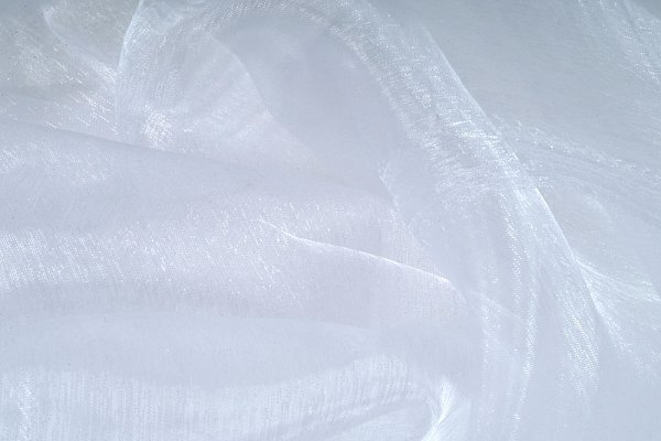 Organza bílá, středně tuhá, dekorační, látka, metráž šíře 150 cm