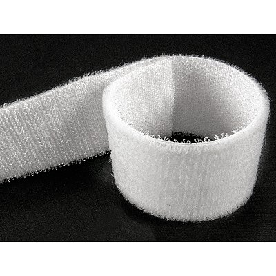 Suchý zip oboustranný, 20 mm , bílý, NYLON 