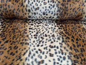 Kožešina de Luxe leopard, látky, metráž