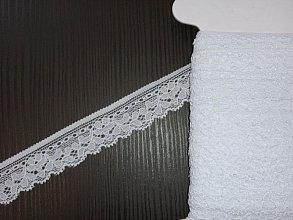 Elastická čipka, biela 20 mm