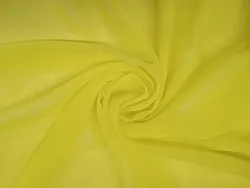 Šífon,chifon, neonově žlutá barva, látka, metráž šíře 145 cm