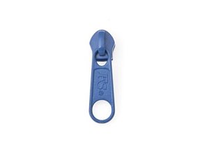 Jazdec bez zámku pre špirálový zips, priebežný zips 5 mm, modrý