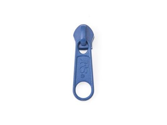 Jazdec bez zámku pre špirálový zips, priebežný zips 5 mm, modrý
