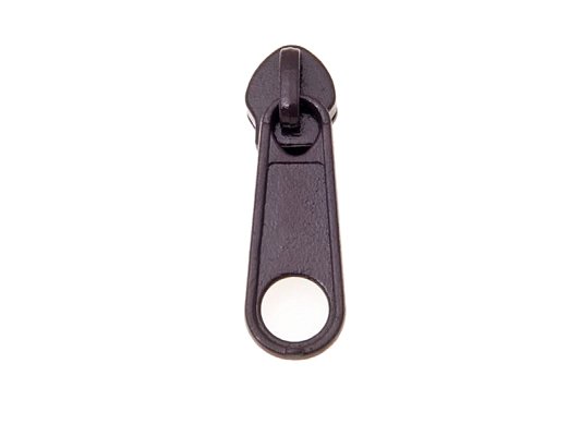 Jezdec bez aretace pro zip spirálový, nekonečný zip 8mm, hnědý