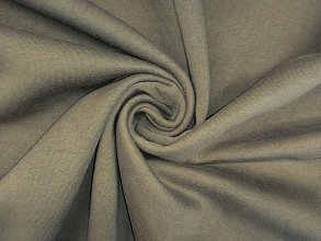 Elastická teplákovina počesaná, khaki, látky, metráž - II.JAKOST