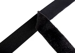 Suchý zip - nízkoprofilový, 20 mm, černý