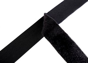 Suchý zip - nízkoprofilový, 20 mm, černý