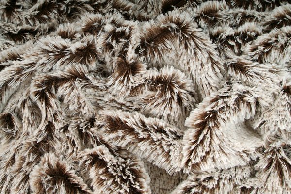 Coral soft fleece hnědý melír, látka, metráž