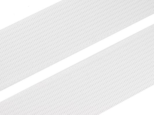 Guma, pruženka pevná, oděvní bílá 30mm, metráž