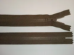 Kostený zips, NEoddeliteľný, 5 mm, dĺžka 55 cm, sivý