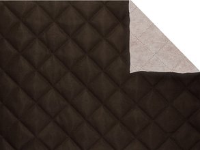 Podšívka polyesterová, prošívaná 5x5 tavené sváry, zateplená, hnědá, metráž