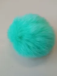 Bambuľka, králičia kožušina, mätová 6 cm